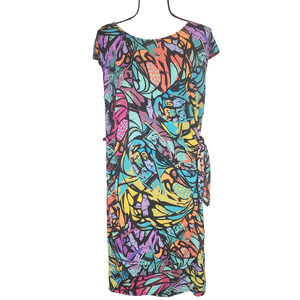 Laura Plus Batik Side Knot Shift Dress Size 14 EUC
